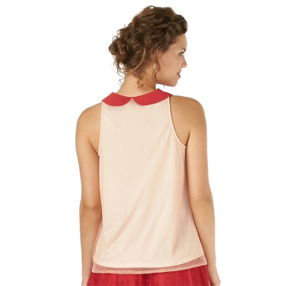 Disney Snow White Rose Edition LC Lauren Conrad Mesh Embroidered Tank - Picture 2 of 6